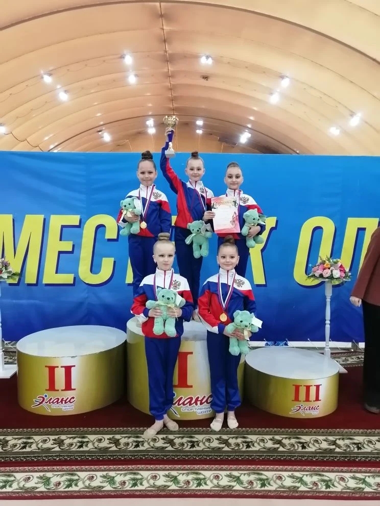 на фото девочки-гимнастки