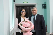 на фото И.А. Башмаков и В.В. Мысникова