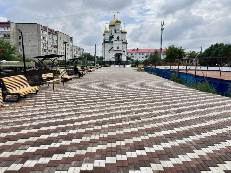 В южной части Рубцовска продолжается благоустройство общественных территорий