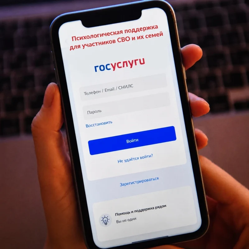 Психологическая поддержка для участников СВО и их семей теперь доступна через Госуслуги