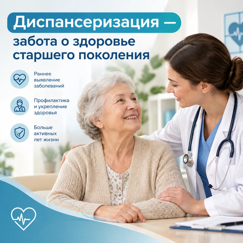 Диспансеризация - забота о здоровье старшего поколения