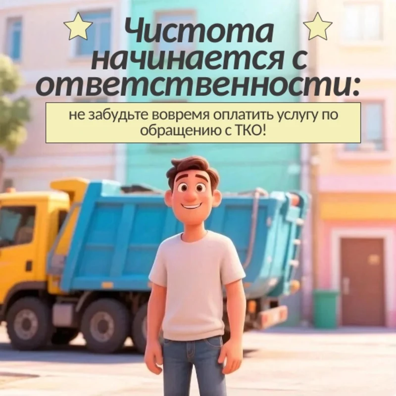 Чистота начинается с ответственности: не забудьте вовремя оплатить услугу по обращению с ТКО