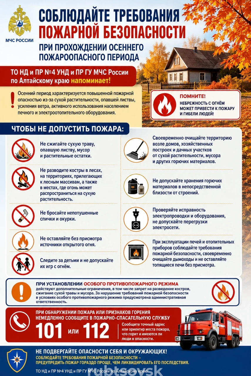 Памятка пожарной безопасности