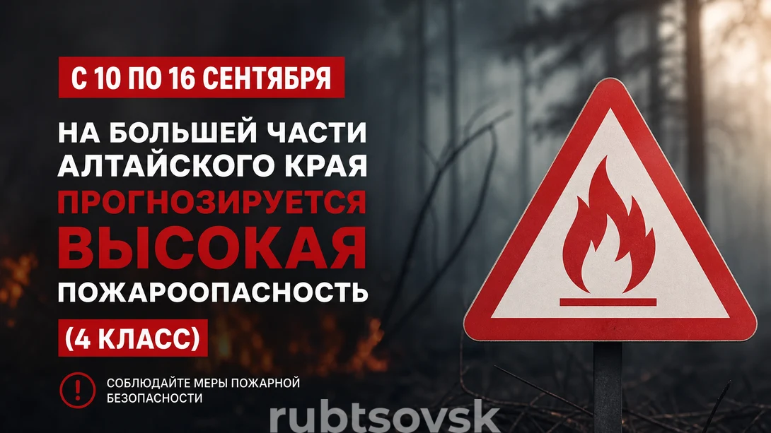 с 10 по 16 сентября на большей части территории сохранится высокая пожароопасность (4 класс).